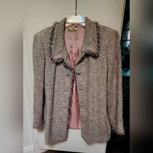 VINTAGE NORA MARTIN | Pastel Rainbow Tweed Blazer